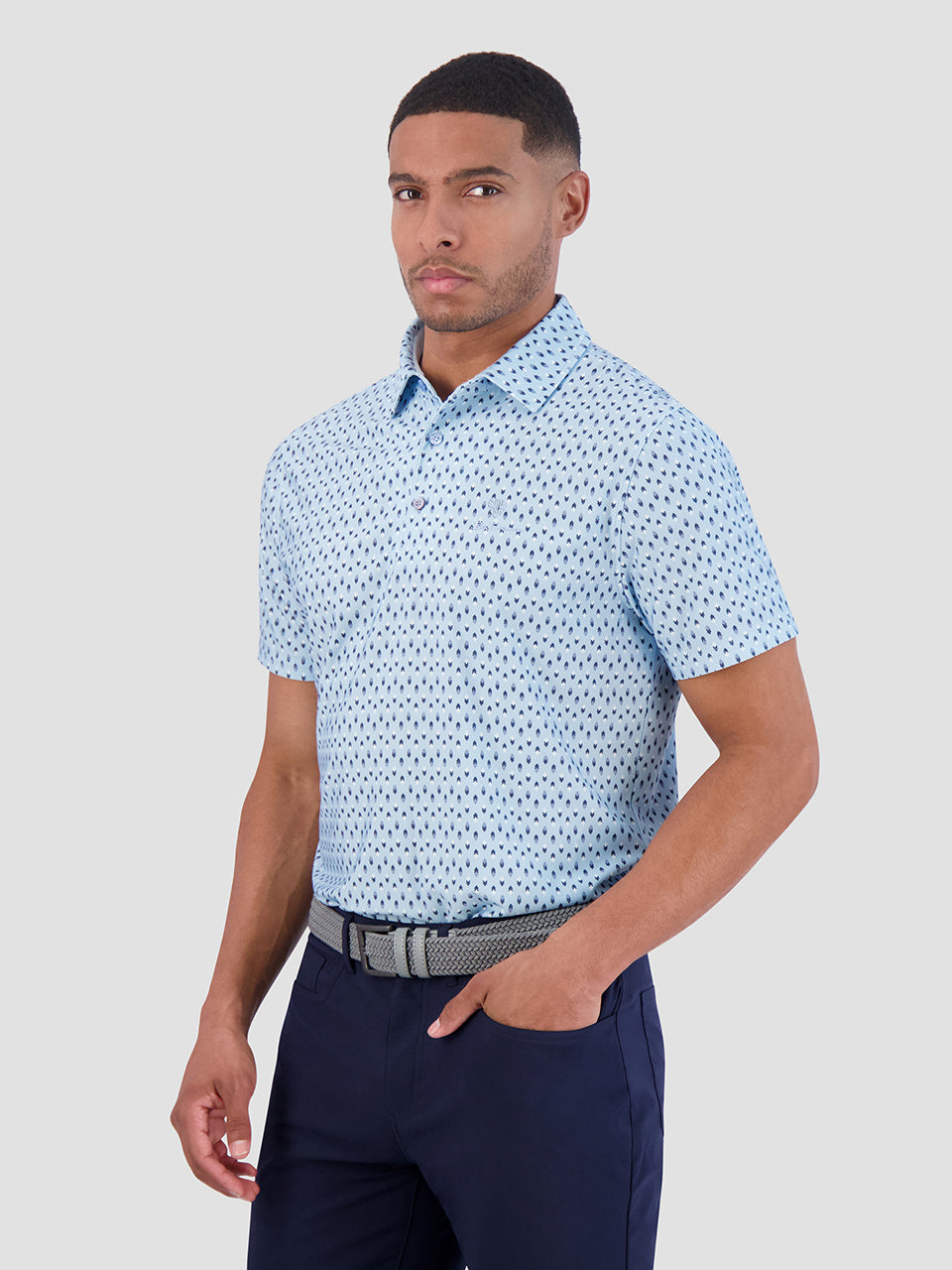 Polos Ben Sherman Chequerboard Geo Bleu | WRY-97290637